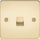 Knightsbridge MLA FP7300PB Flat Plate Telephone master socket - polished brass - Knightsbridge MLA - Falcon Electrical UK
