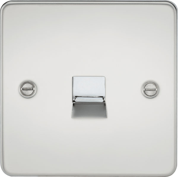 Knightsbridge MLA FP7400PC Flat Plate Telephone extension socket - polished chrome - Knightsbridge MLA - Falcon Electrical UK