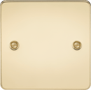 Knightsbridge MLA FP8350PB Flat Plate 1G blanking plate - polished brass - Knightsbridge MLA - Falcon Electrical UK