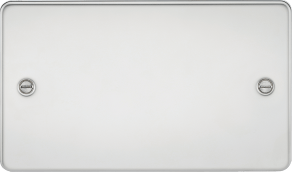 Knightsbridge MLA FP8360PC Flat Plate 2G blanking plate - polished chrome - Knightsbridge MLA - Falcon Electrical UK