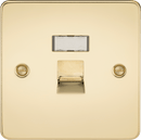 Knightsbridge MLA FPRJ45PB Flat Plate RJ45 network outlet - polished brass - Knightsbridge MLA - Falcon Electrical UK