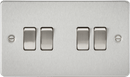 Knightsbridge MLA FP4100BC Flat plate 10AX 4G 2-way switch - brushed chrome - Knightsbridge MLA - Falcon Electrical UK