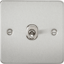 Knightsbridge MLA FP1TOGBC Flat Plate 10AX 1G 2 Way Toggle Switch - Brushed Chrome - Knightsbridge MLA - Falcon Electrical UK