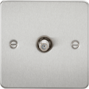 Knightsbridge MLA FP0150BC Flat Plate 1G SAT TV Outlet (non-isolated) - Brushed Chrome - Knightsbridge MLA - Falcon Electrical UK