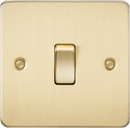 Knightsbridge MLA FP1200BB Flat Plate 10AX 1G Intermediate Switch - Brushed Brass - Knightsbridge MLA - Falcon Electrical UK