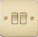 Knightsbridge MLA FP3000BB Flat Plate 10AX 2G 2-way switch - brushed brass - Knightsbridge MLA - Falcon Electrical UK