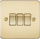 Knightsbridge MLA FP4000BB Flat Plate 10AX 3G 2-way switch - brushed brass - Knightsbridge MLA - Falcon Electrical UK