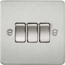 Knightsbridge MLA FP4000BC Flat Plate 10AX 3G 2-way switch - brushed chrome - Knightsbridge MLA - Falcon Electrical UK