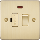 Knightsbridge MLA FP6300NBB Flat Plate 13A switched fused spur unit with neon - brushed brass - Knightsbridge MLA - Falcon Electrical UK