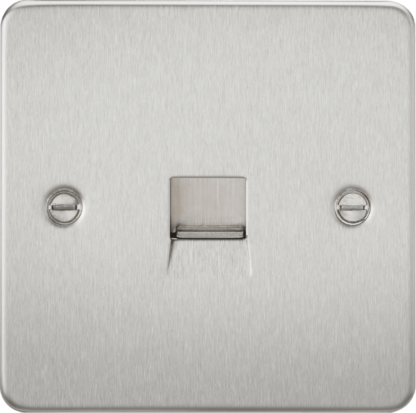 Knightsbridge MLA FP7300BC Flat Plate Telephone master socket - brushed chrome - Knightsbridge MLA - Falcon Electrical UK