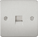 Knightsbridge MLA FP7400BC Flat Plate Telephone extension socket - brushed chrome - Knightsbridge MLA - Falcon Electrical UK