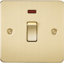 Knightsbridge MLA FP8341NBB Flat Plate 20A 1G DP switch with neon - brushed brass - Knightsbridge MLA - Falcon Electrical UK