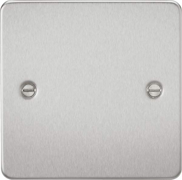 Knightsbridge MLA FP8350BC Flat Plate 1G blanking plate - brushed chrome - Knightsbridge MLA - Falcon Electrical UK