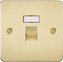 Knightsbridge MLA FPRJ45BB Flat Plate RJ45 network outlet - brushed brass - Knightsbridge MLA - Falcon Electrical UK
