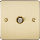 Knightsbridge MLA FP0150BB Flat Plate 1G SAT TV Outlet (non-isolated) - Brushed Brass - Knightsbridge MLA - Falcon Electrical UK