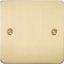 Knightsbridge MLA FP8350BB Flat Plate 1G blanking plate - brushed brass - Knightsbridge MLA - Falcon Electrical UK