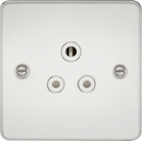 Knightsbridge MLA FP5APCW Flat Plate 5A unswitched socket - polished chrome with white insert - Knightsbridge MLA - Falcon Electrical UK