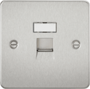 Knightsbridge MLA FPRJ45BC Flat Plate RJ45 network outlet - brushed chrome - Knightsbridge MLA - Falcon Electrical UK