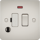 Knightsbridge MLA FP6300FPL Flat Plate 13A switched fused spur unit with neon and flex outlet - pearl - Knightsbridge MLA - Falcon Electrical UK