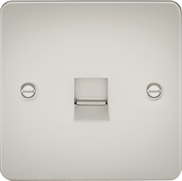 Knightsbridge MLA FP7400PL Flat Plate Telephone extension socket - pearl - Knightsbridge MLA - Falcon Electrical UK