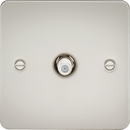 Knightsbridge MLA FP0150PL Flat Plate 1G SAT TV Outlet (non-isolated) - Pearl - Knightsbridge MLA - Falcon Electrical UK