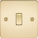 Knightsbridge MLA FP8341PB Flat Plate 20A 1G DP switch - polished brass - Knightsbridge MLA - Falcon Electrical UK