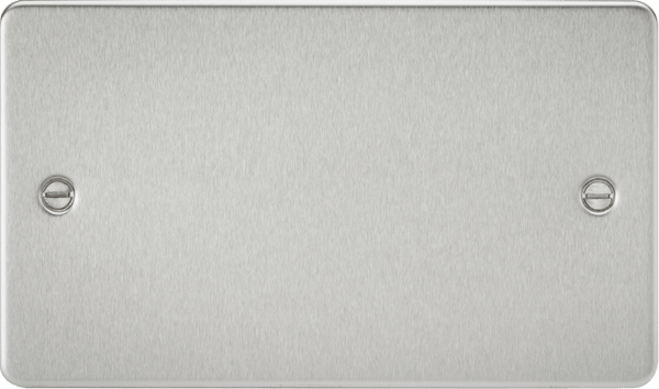 Knightsbridge MLA FP8360BC Flat Plate 2G blanking plate - brushed chrome - Knightsbridge MLA - Falcon Electrical UK