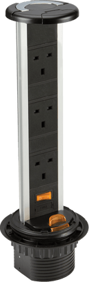 Knightsbridge MLA SK006 IP54 13A 3G Recess Mount Pop Up Socket - Knightsbridge MLA - Falcon Electrical UK