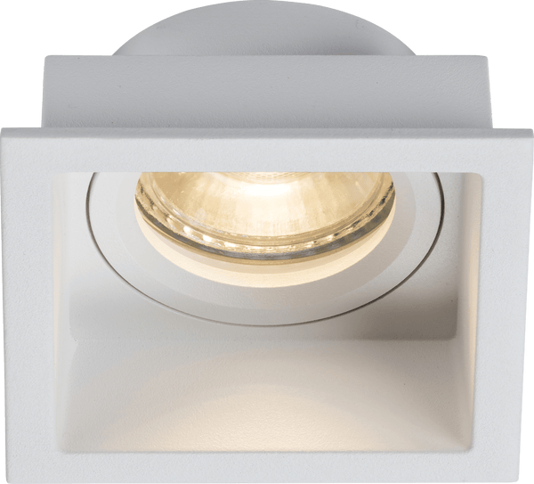 Knightsbridge MLA DIA1FSW Dipa Single Fixed Square Anti-Glare Downlight White - Knightsbridge MLA - Falcon Electrical UK