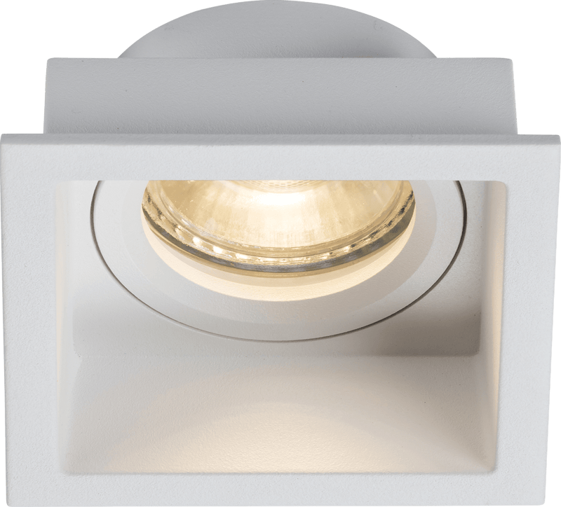 Knightsbridge MLA DIA1FSW Dipa Single Fixed Square Anti-Glare Downlight White - Knightsbridge MLA - Falcon Electrical UK