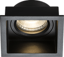 Knightsbridge MLA DIA1FSB Dipa Single Fixed Square Anti-Glare Downlight Black - Knightsbridge MLA - Falcon Electrical UK