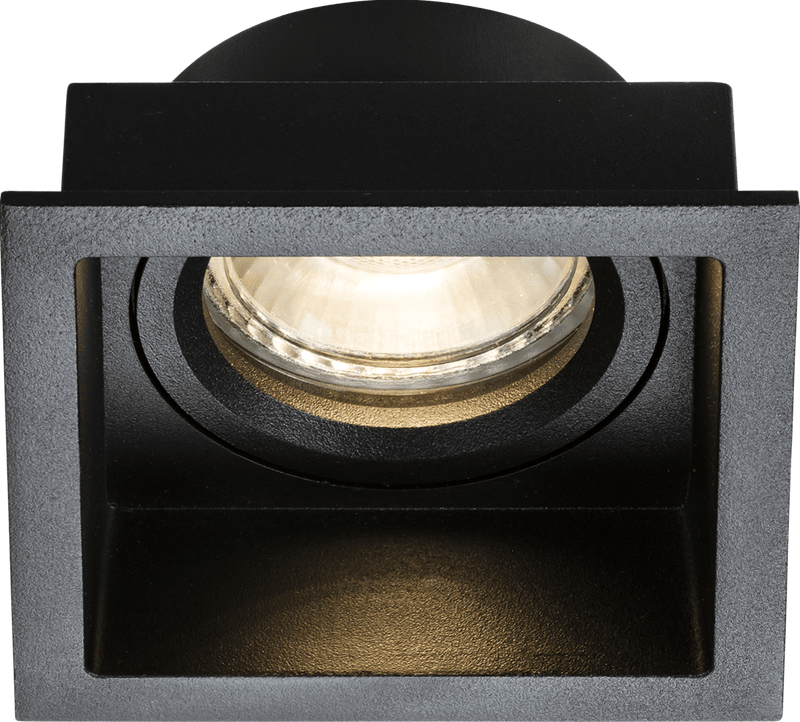 Knightsbridge MLA DIA1FSB Dipa Single Fixed Square Anti-Glare Downlight Black - Knightsbridge MLA - Falcon Electrical UK