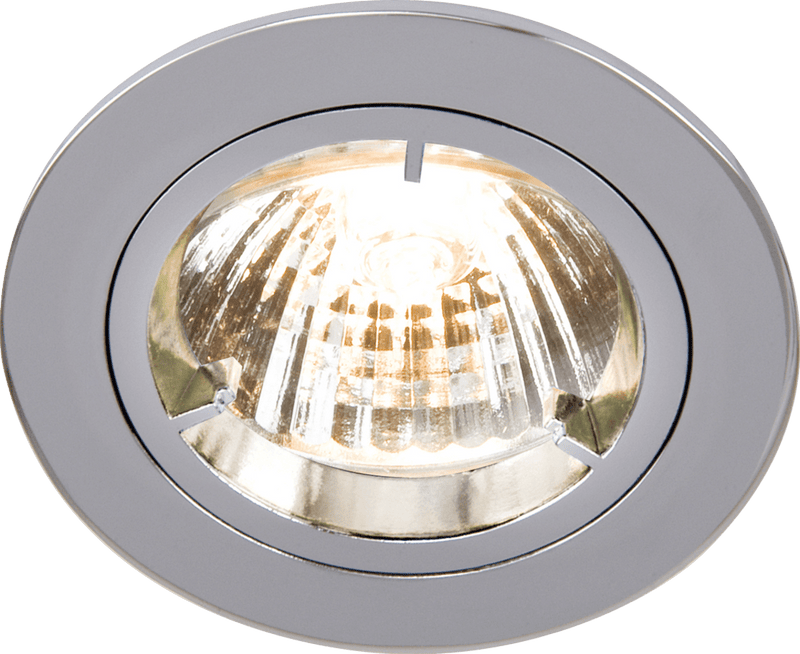 Knightsbridge MLA RD1C IP20 230V GU10 Chrome Recessed Fixed Twist & Lock Downlight - Knightsbridge MLA - Falcon Electrical UK