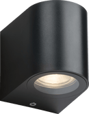 Knightsbridge MLA ALC1BK ALANA - 230V IP65 GU10 Polycarbonate Single Wall light - Black - Knightsbridge MLA - Falcon Electrical UK