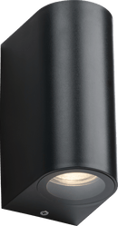 Knightsbridge MLA ALC2BK ALANA - 230V IP65 GU10 Polycarbonate Up/Down Wall light - Black - Knightsbridge MLA - Falcon Electrical UK