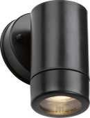 Knightsbridge MLA EA1BK EAMON - 230V IP54 GU10 Polycarbonate Single Wall light - Black - Knightsbridge MLA - Falcon Electrical UK