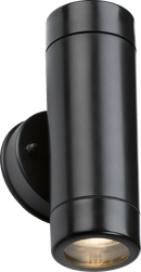 Knightsbridge MLA EA2BK EAMON - 230V IP54 GU10 Polycarbonate Up/Down Wall light - Black - Knightsbridge MLA - Falcon Electrical UK