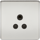 Knightsbridge MLA SF5APC Screwless 5A Unswitched Socket - Polished Chrome with Black Insert - Knightsbridge MLA - Falcon Electrical UK