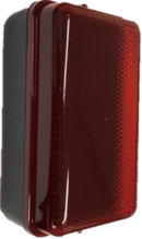Knightsbridge MLA AMLEDR 230V IP54 5W LED Security Amenity Bulkhead Black Base with Red Diffuser - Knightsbridge MLA - Falcon Electrical UK