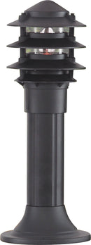 Searchlight 1075-450 Bollards Outdoor Post - Black Metal & Clear Glass - Searchlight - Falcon Electrical UK