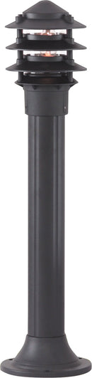 Searchlight 1076-730 Bollards Outdoor Post - Black Metal & Clear Glass - Searchlight - Falcon Electrical UK