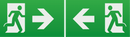 Knightsbridge MLA EMEXITLR Running Man Legend (kit of 2) with Left/Right Facing Arrow for EMEXIT / EMLREC / EMLSUS / EMXST - Knightsbridge MLA - Falcon Electrical UK