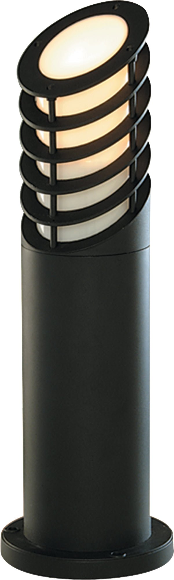 Searchlight 1086-450 Bollards 450mm Outdoor Post - Black Aluminium & Glass, IP44 - Searchlight - Falcon Electrical UK