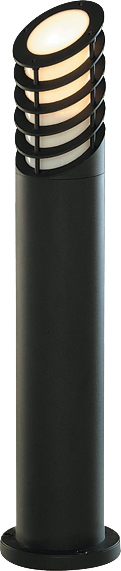 Searchlight 1086-730 Bollards Outdoor Post - Black Metal & White Polycarbonate - Searchlight - Falcon Electrical UK