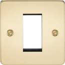 Knightsbridge MLA FP1GPB Flat Plate 1G Modular Faceplate - Polished Brass - Knightsbridge MLA - Falcon Electrical UK