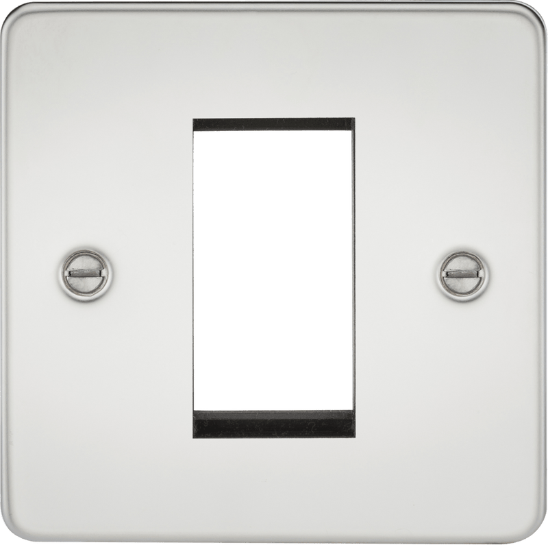 Knightsbridge MLA FP1GPC Flat Plate 1G Modular Faceplate - Polished Chrome - Knightsbridge MLA - Falcon Electrical UK