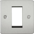 Knightsbridge MLA FP1GBC Flat Plate 1G Modular Faceplate - Brushed Chrome - Knightsbridge MLA - Falcon Electrical UK