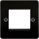Knightsbridge MLA FP2GGM Flat Plate 2G modular faceplate - gunmetal - Knightsbridge MLA - Falcon Electrical UK