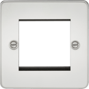 Knightsbridge MLA FP2GPC Flat Plate 2G modular faceplate - polished chrome - Knightsbridge MLA - Falcon Electrical UK