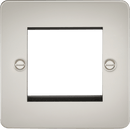 Knightsbridge MLA FP2GPL Flat Plate 2G modular faceplate - pearl - Knightsbridge MLA - Falcon Electrical UK